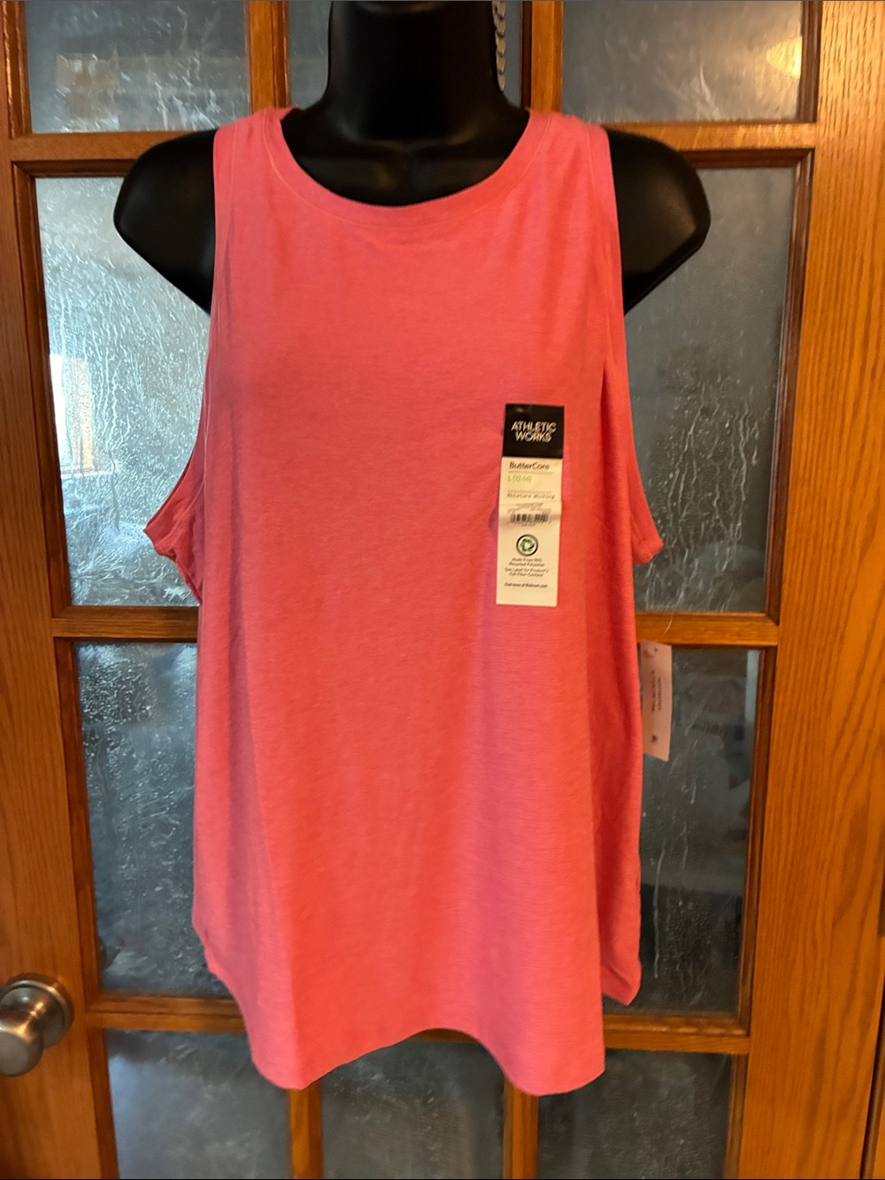 NWT Athletic Works Coral Pink Muscle Tank